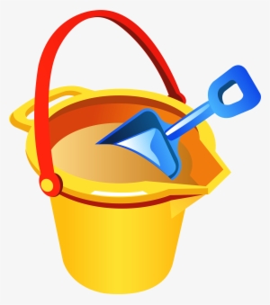 Transparent Beach Bucket And Shovel Png Clipart - Bucket And Spade Clipart