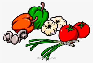Peppers Onions Tomatoes Garlic Mushrooms Royalty Free - Peppers And Onions Clipart