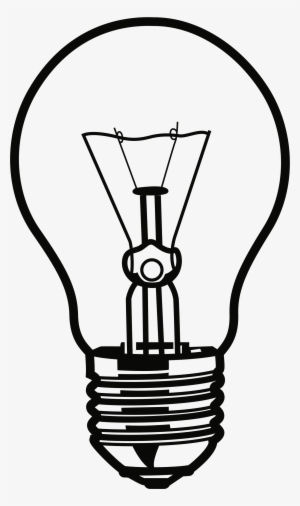 Big Image - Light Bulb Clipart Black And White