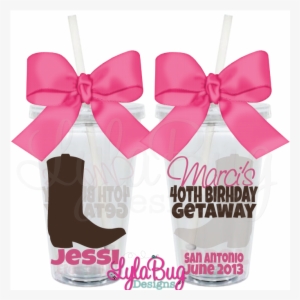 Country Girl Birthday Tumbler - Breast Cancer Survivor Cup Design