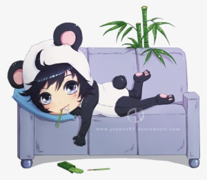 Bamboo Drawing Chibi - Chibi Panda Boy