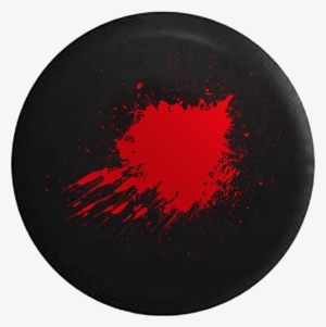 Zombie Bloody Splatter Smear Of Blood Jeep Camper Spare - Circle