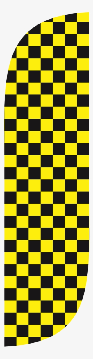 5ft Color Feather Flag Black & Yellow Checkered - Speed Demon Checkered Skateboard