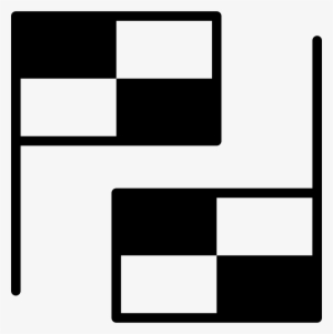 Two Checkered Sportive Flags - Icon