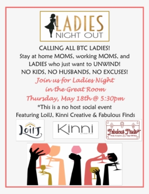 Ladies Night Out At Broken Top Club - Cartoon