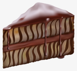 Clip Art Of A Piece Of Chocolate Torte - Part De Gateau Au Chocolat