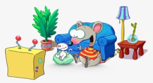 Toopy & Binoo Watching Television Png - Captain You Toopy And Binoo