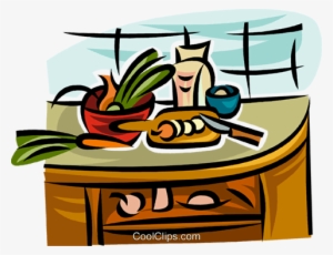 Kitchen Counter Royalty Free Vector Clip Art Illustration - 480x368 PNG
