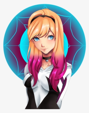 Spider-gwen In The Persona Art Style - Spider-woman