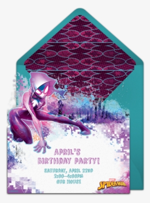 Spider-gwen Action Pose Online Invitation - Poster