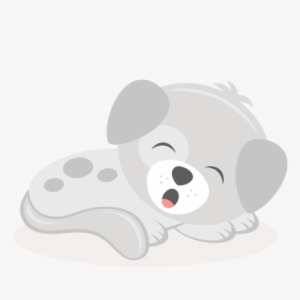 Tired Puppy Svg Scrapbook Cut File Cute Clipart Files - Cricut