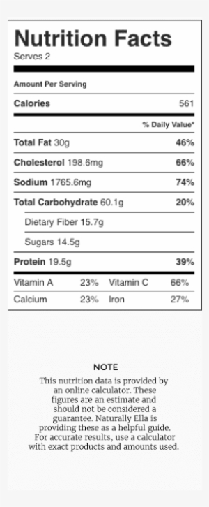 Breakfast-enchiladas - Nutrition Facts