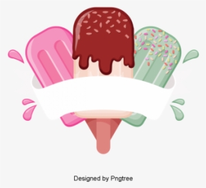 Cartoon Hand-painted Dessert Ice Cream, Desserts, Ice - Melting Cuco