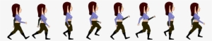 Walk - Cartoon Girl Walking Animation