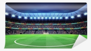 Lighted Football Stadium With Fans In The Stands Self-adhesive - 足球 場 素材
