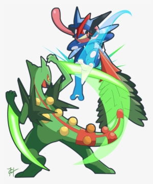 Znalezione Obrazy Dla Zapytania Mega Sceptile Vs Mega - Draw Sceptile Vs Greninja