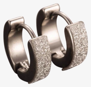 Silver Sparkle Stainless Steel Hoops - Men's Punk Cool Piercing Woman Jewelry Stainle