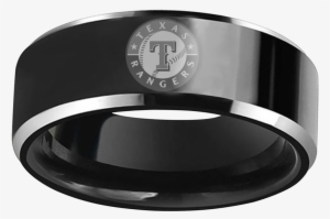 Texas Rangers Black Tungsten Wedding Band - Cancer Zodiac Rings For Men