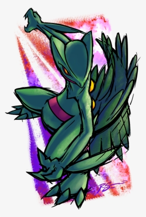 Sceptile By Ja-punkster - Drawing Of Pokemon Treecko Mega