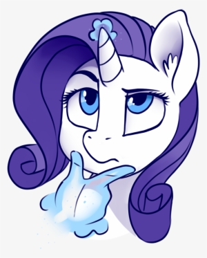 Dimfann, Bust, Contemplating, Ear Fluff, Emoji, Female, - Thinking Emoji Pony