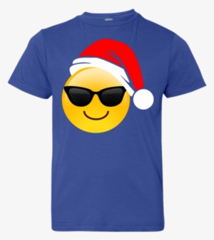 Emoji Christmas Shirt Cool Sunglasses Santa Hat Family - Birthday Girl Emoji Sunglasses Shirt Smile T Shirt