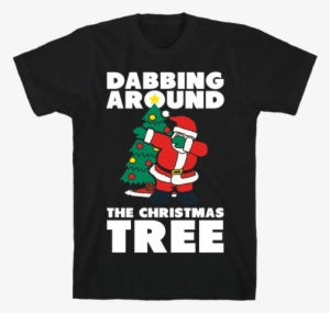 Dabbing Around The Christmas Tree Mens T-shirt - Dabbing Around The Christmas Tree