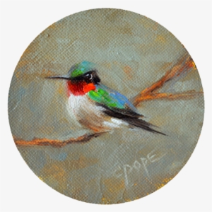 Ruby Throat I - Oil Painting