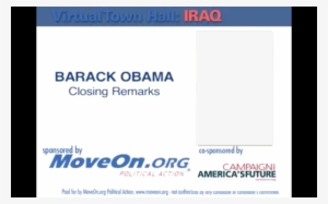 Barack Obama Closing Remarks 02 - Moveon Org