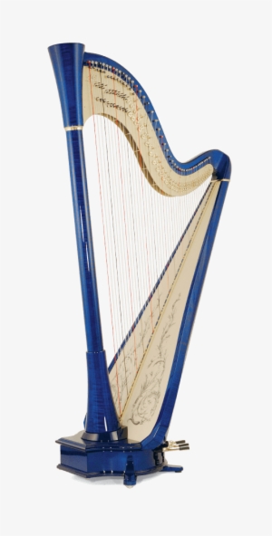 Big Blue - Blue Electro Acoustic Harp