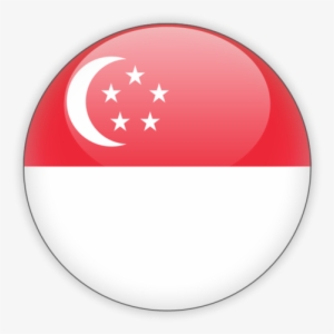 Illustration Of Flag Of Singapore - Singapore Flag Round Icon