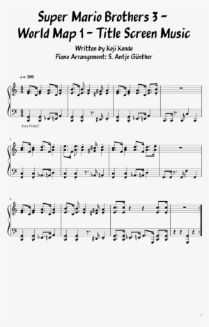 Super Mario Brothers - Sheet Music Nes Mario Brothers