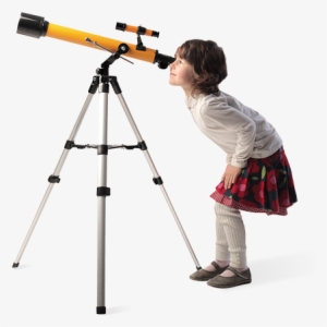 Girl Looking Through Telescope - Telescope Looking