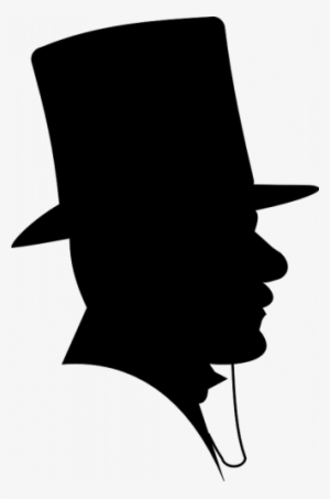 Svg Black And White Stock El Poder De Los Hombres Es - Man In Top Hat Silhouette