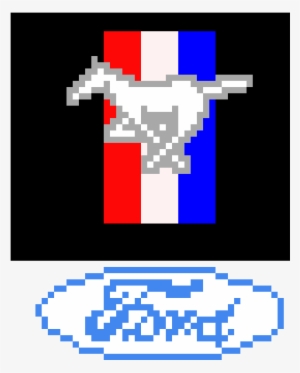 Mustang - Pixel Art Car Logo