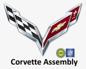 Corvette Drawing Emblem - Lighted C7 Corvette Wall Clock