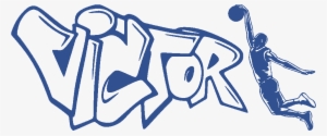 Stickers Victor Basketball Art - Gambar Grafiti Kartun Png