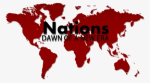 Nations Dawn Of An Era Logo - Plain World Map