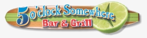 5 Oclock Somewhere Bar & Grill Logo - Key Lime