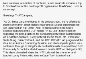 Alex Katsaros, A Member Of Our Team, Wrote An Article - Map