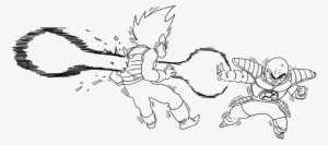 Krillin Blast Lineart By Ruokdbz98 On Deviantart - Drawing