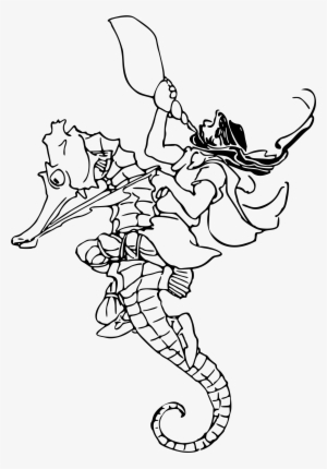 This Free Icons Png Design Of Riding A Seahorse