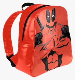 Psylocke Leather Backpack With Deadpool Print Casual