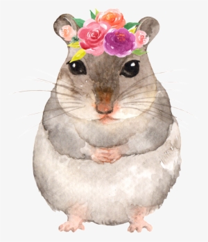 Journal Notebook For Animal Lovers Hamster In Flowers: