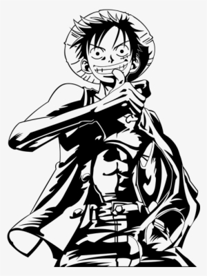 Luffy Black And White Vector By Varhmiel On Deviantart - Vector Art Black And White
