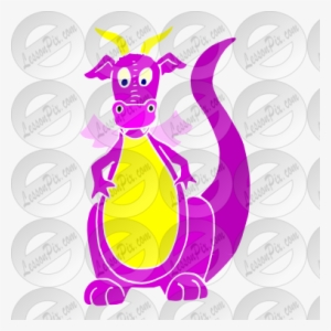 Dragon Clipart Stencil - Dragon