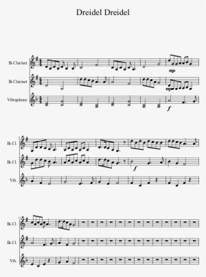 Dreidel Dreidel Sheet Music 1 Of 2 Pages - Mario Clarinet Sheet Music
