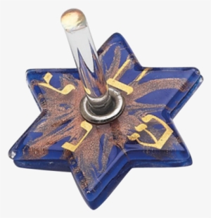 Star Dreidel - Copper Blue Jewish Star Dreidel