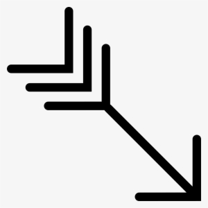 Indian Arrow Pointing Down - Hunting Vector Arrow