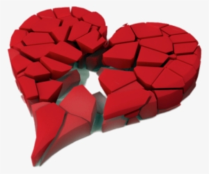 Fragmented Broken Heart Png - Broken Heart Transparent Background