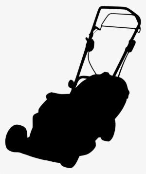 Clip Free Grass Cutting Clipart - Lawn Mower Silhouette Png